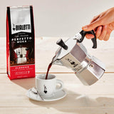 Bialetti Moka Express 3-Cup Stovetop Italian Coffee Pot - Silver