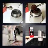 Bialetti Venus Induction 6-Cup Stainless Steel Italian Coffee Pot - Silver