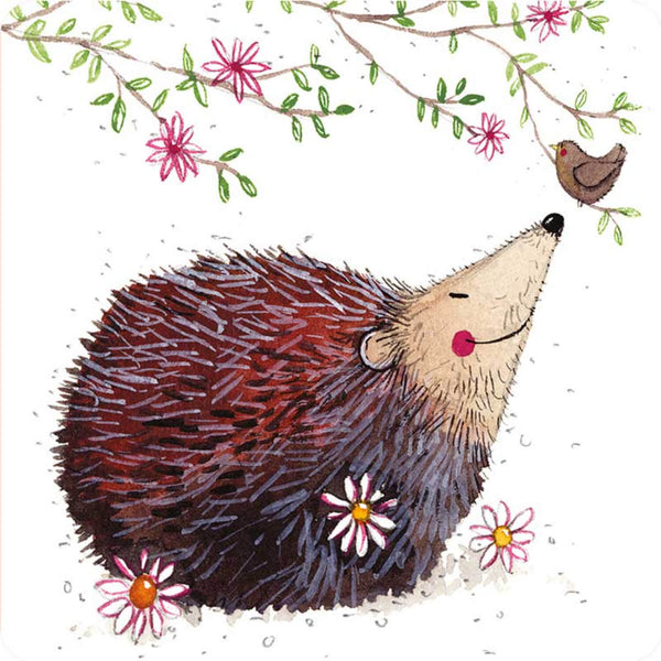 Alex Clark Coaster - Hedgehog & Flowers