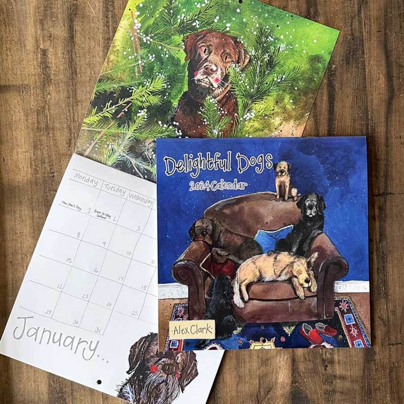 Buy Alex Clark | 2024 Calendar - Delightful Dogs – Potters Cookshop