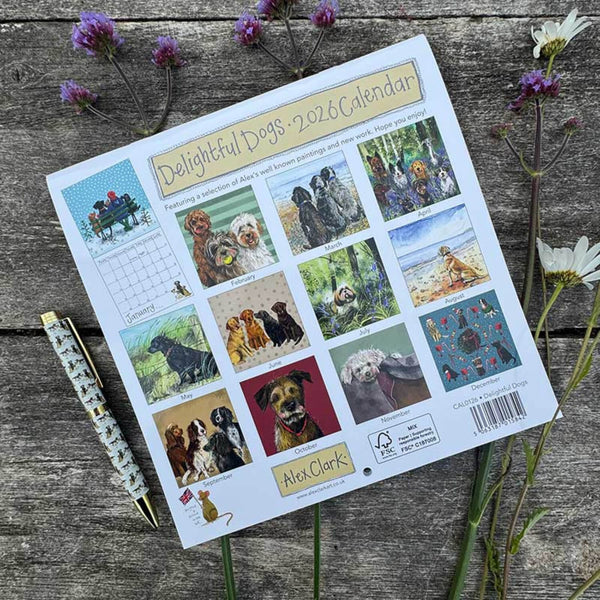 Alex Clark 2026 Calendar - Delightful Dogs