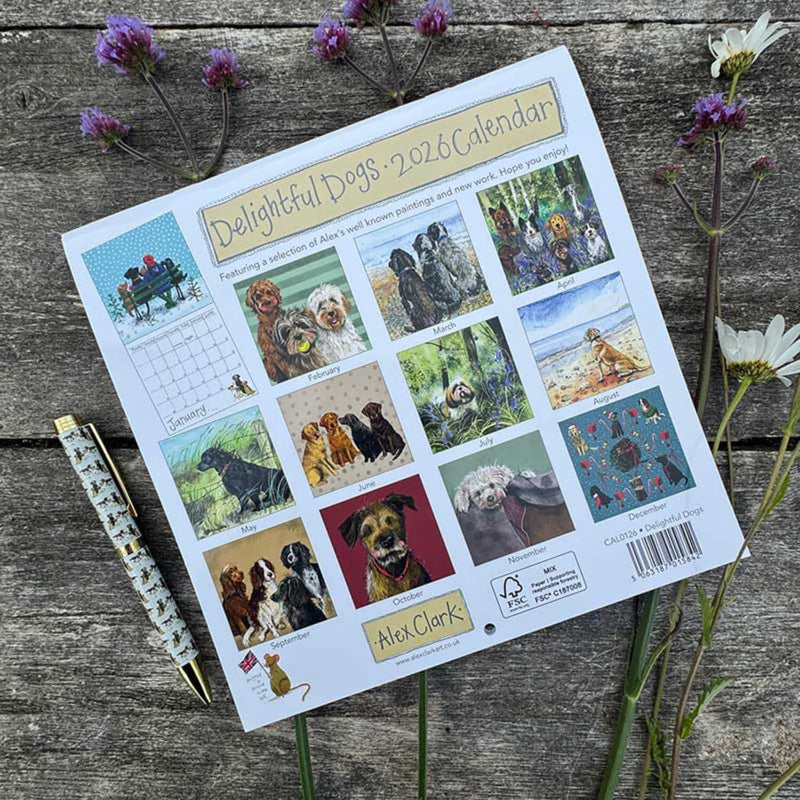 Alex Clark 2026 Calendar - Delightful Dogs
