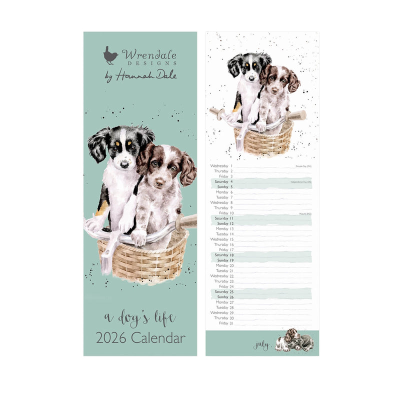 Wrendale Designs by Hannah Dale 2026 Slim Calendar - A Dog's Life