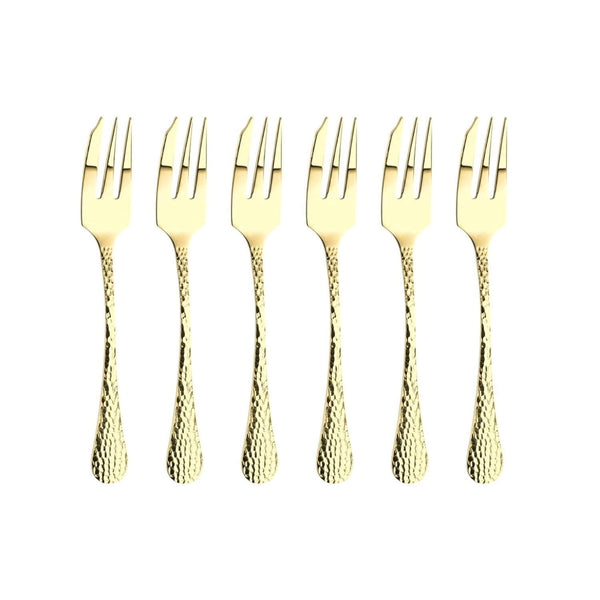 Arthur Price Champagne Avalon Stainless Steel Pastry Forks - Set of 6