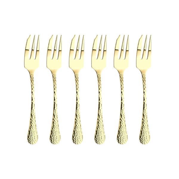 Arthur Price Champagne Avalon Stainless Steel Pastry Fork & Server Set - 7-Piece