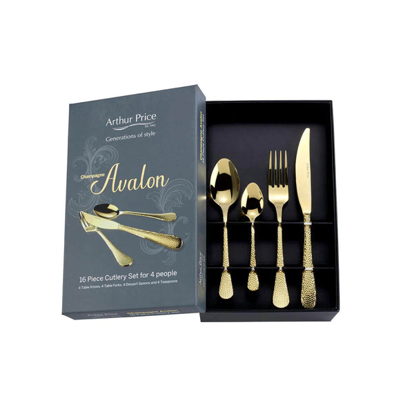 Arthur Price Champagne Avalon Stainless Steel Cutlery Set - 16-Piece