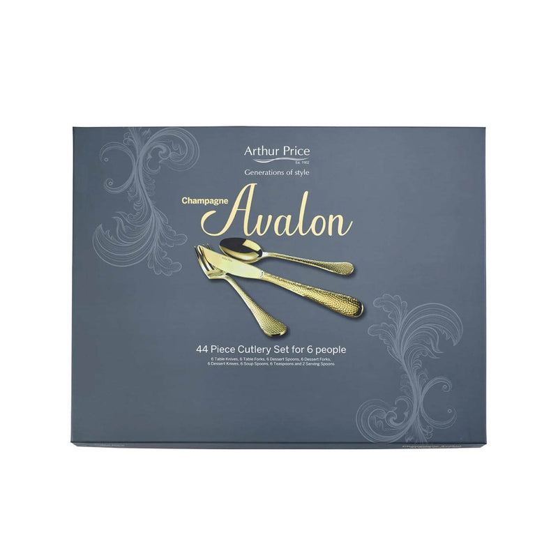 Arthur Price Champagne Avalon Stainless Steel Cutlery Set - 44-Piece
