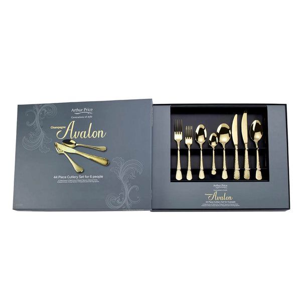 Arthur Price Champagne Avalon Stainless Steel Cutlery Set - 44-Piece
