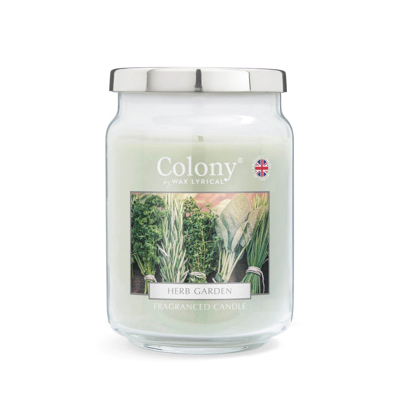Wax Lyrical Colony Large Scented Candle Jar - Herb Garden