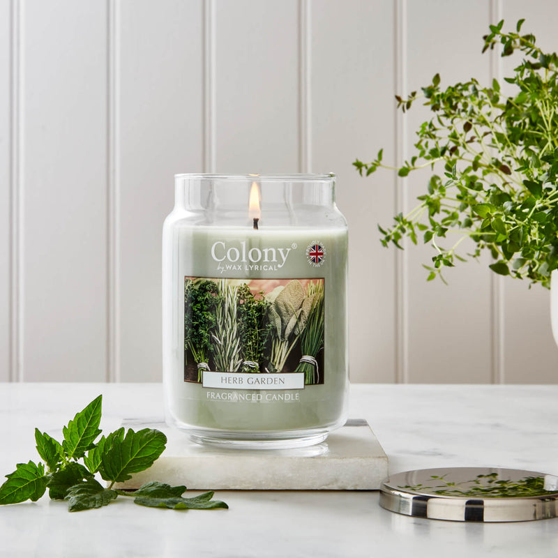 Wax Lyrical Colony Large Scented Candle Jar - Herb Garden