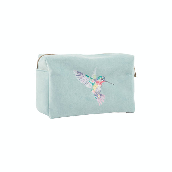 Wrendale Designs by Hannah Dale Embroidered Make Up Bag - Wisteria Wishes - Hummingbird