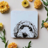 Katherine Sheard Coaster - Dino Cockapoo