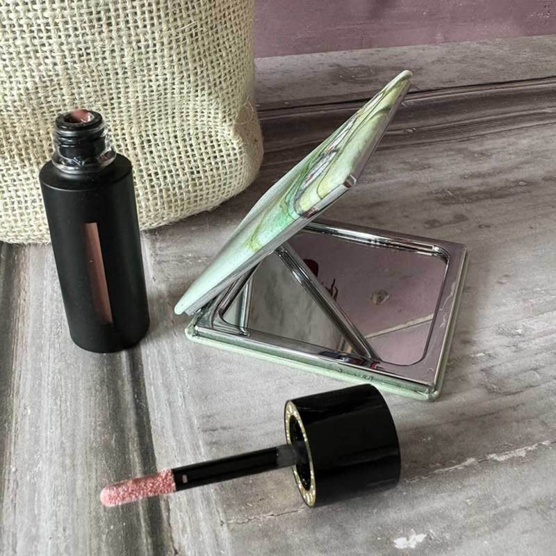 Alex Clark Vegan Leather Compact Mirror - Cat Whiskers