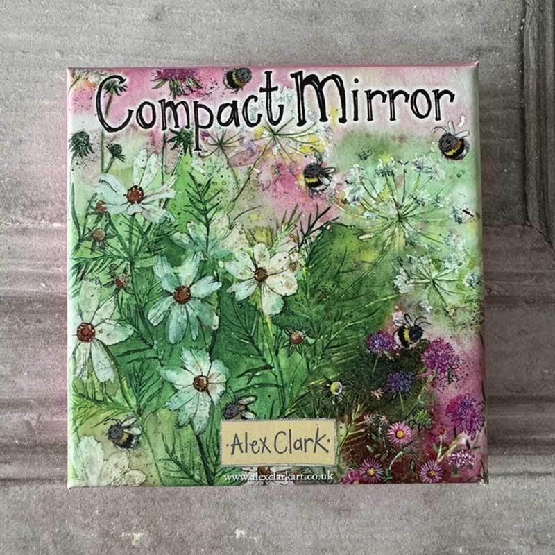 Alex Clark Vegan Leather Compact Mirror - Bees In Summer