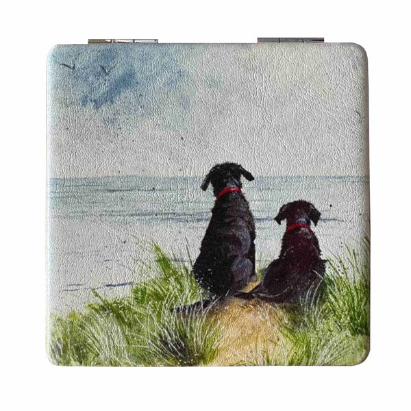 Alex Clark Vegan Leather Compact Mirror - Dunes