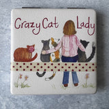 Alex Clark Compact Mirror - Crazy Cat Lady