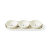 Sophie Conran Porcelain 3 Dip Bowls & Tray Set - Lavandula