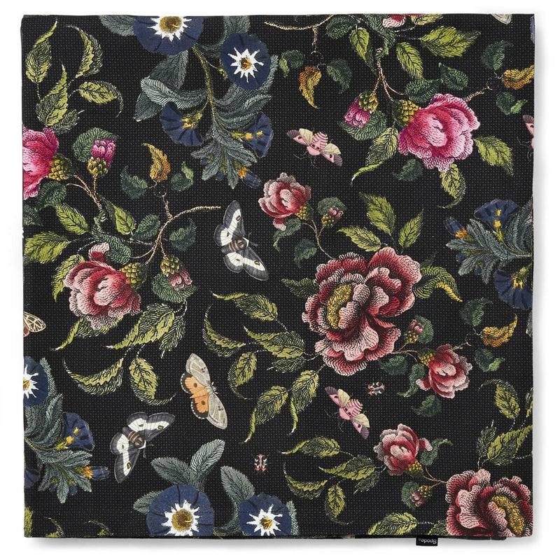 Spode Creatures of Curiosity 100% Cotton Tablecloth - Floral/Black