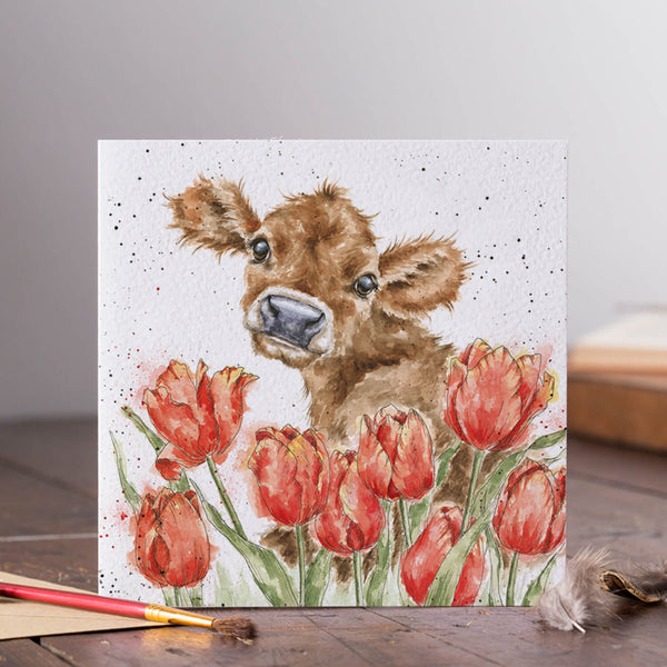 Wrendale Designs By Hannah Dale Card - Bessie - Cow