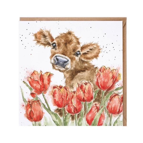 Wrendale Designs By Hannah Dale Card - Bessie - Cow