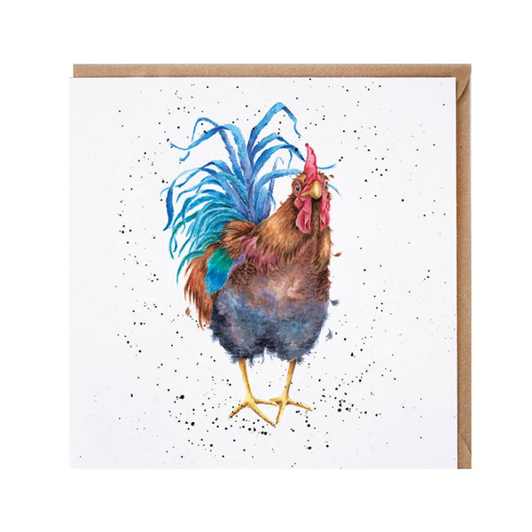 Wrendale Designs By Hannah Dale Card - Colours Of The Rainbow - Cockerel