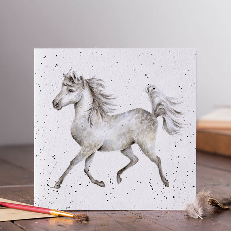 Wrendale Designs By Hannah Dale Card - Hot To Trot - Horse