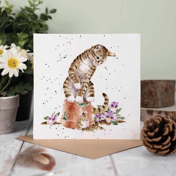Bloc De Courses Chat 'Hide And Squeak' Wrendale Designs - 210x100 Mm Avec Aimant - Pour Liste Courses, Notes Cuisine