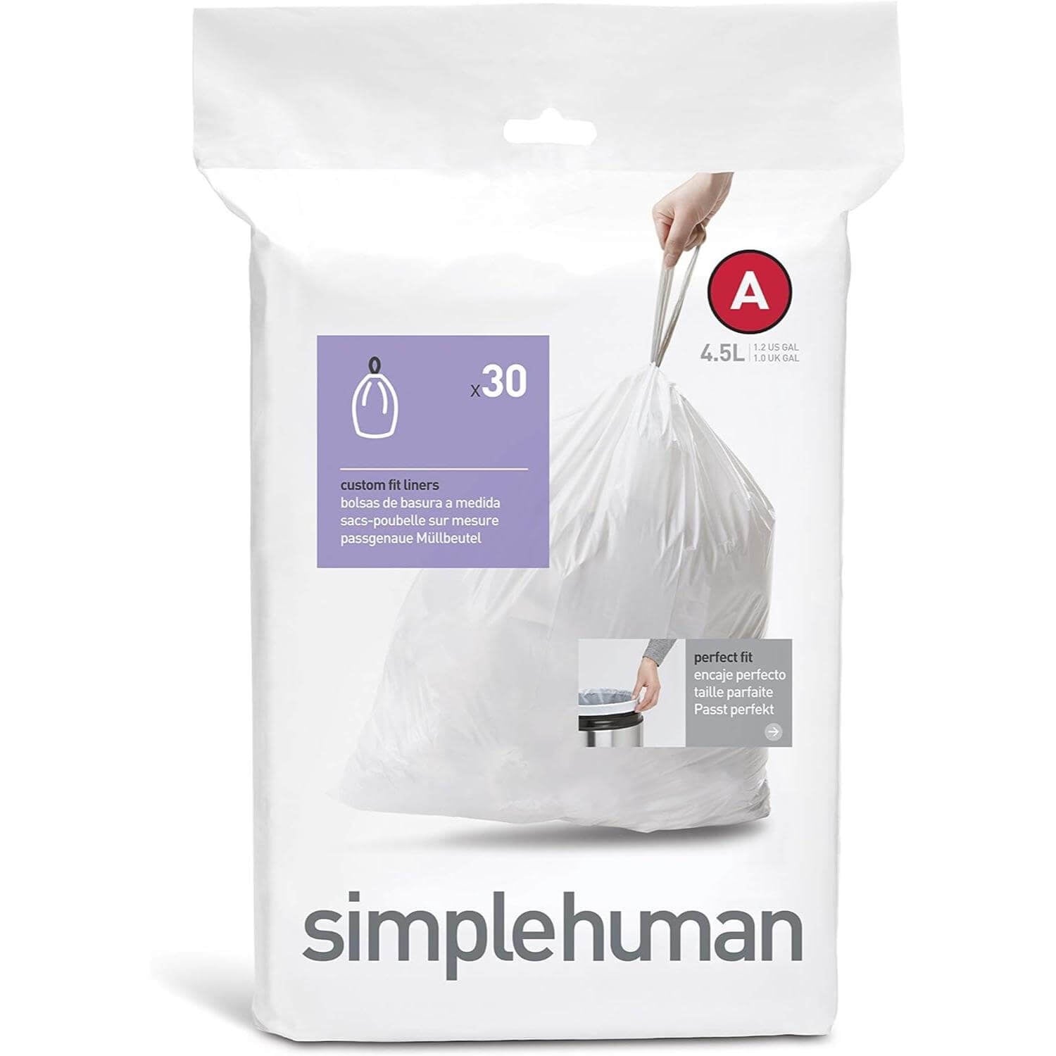 Buy Simplehuman | Code A Custom Fit Bin Liners - Pack of 30 – Potters ...