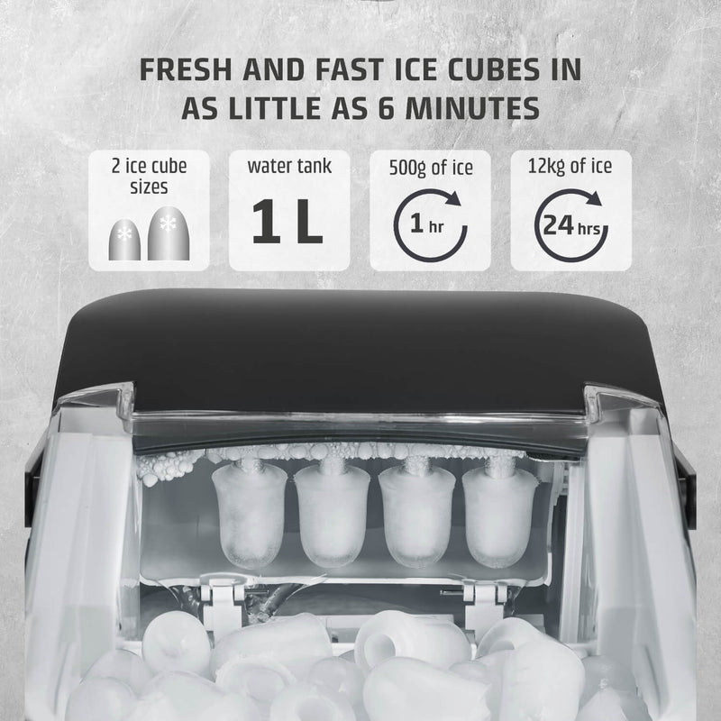 Caso Design IceChef Compact Ice Cube Maker - Black