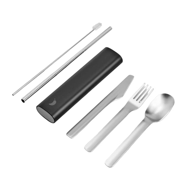 Chilly's 4-Piece Stainless Steel Cutlery Set - Abyss Black