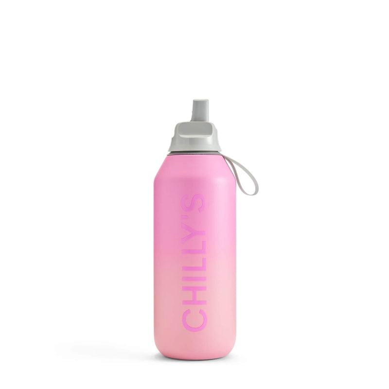 Chilly's Series 2 500ml Flip Reusable Water Bottle - Ombre Sundown