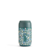 Chilly's Series 2 Liberty 340ml Coffee Cup - Summer Sprigs - Pine Green