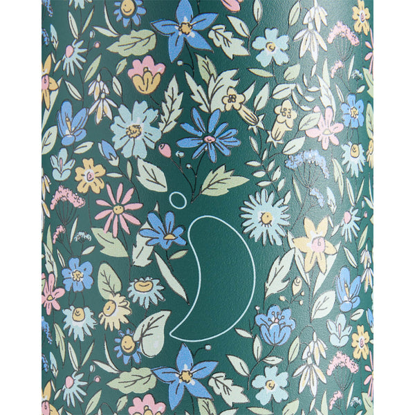 Chilly's Series 2 Liberty 500ml Reusable Water Bottle - Summer Sprigs - Pine Green