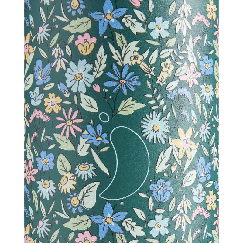 Chilly's Series 2 Liberty 500ml Reusable Water Bottle - Summer Sprigs - Pine Green