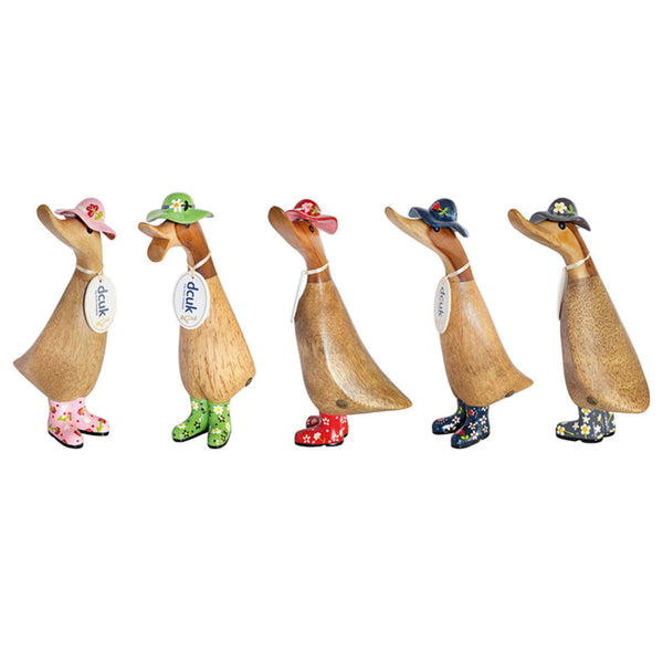 DCUK Ducklings Floral Hats & Welly Boots - Assorted