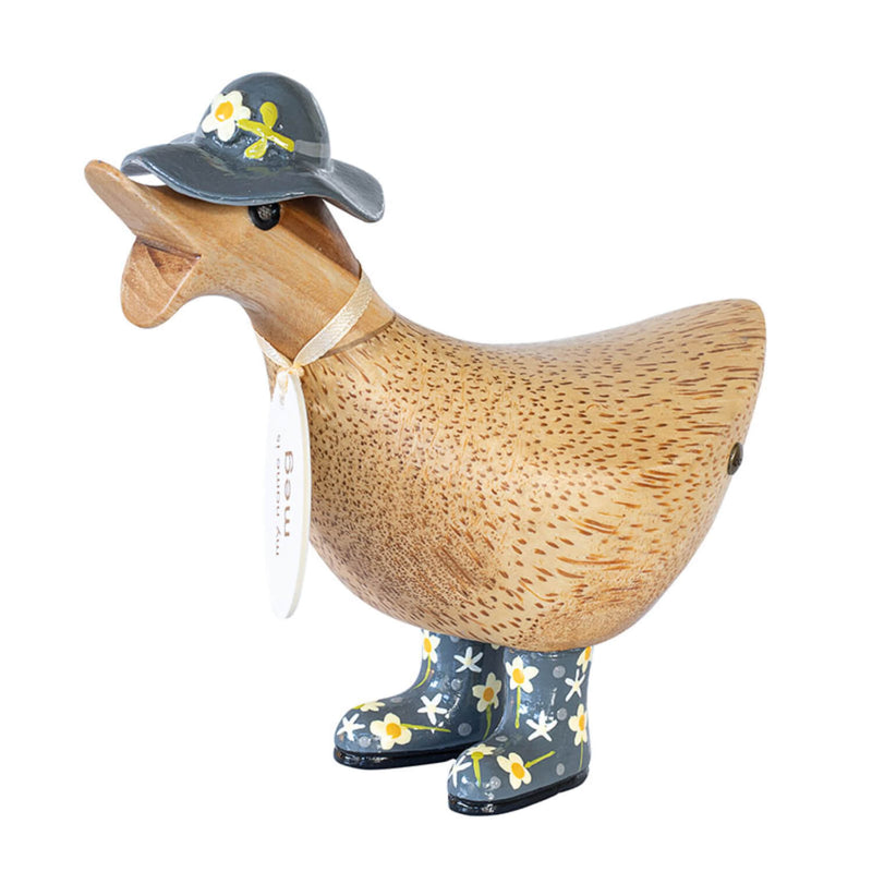 DCUK Duckys Floral Hat & Welly Boots - Assorted