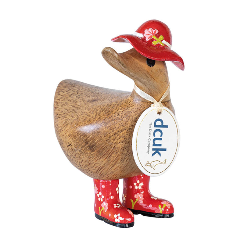 DCUK Duckys Floral Hat & Welly Boots - Assorted