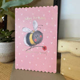 Alex Clark Doodles Card - Birthday - Bee & Flower