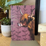 Alex Clark Doodles Card - Birthday - Highland Cow