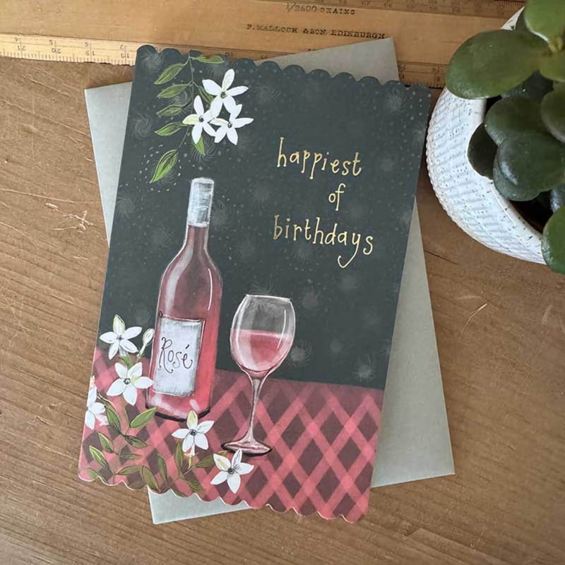 Alex Clark Doodles Card - Birthday - Jasmine & Rosé