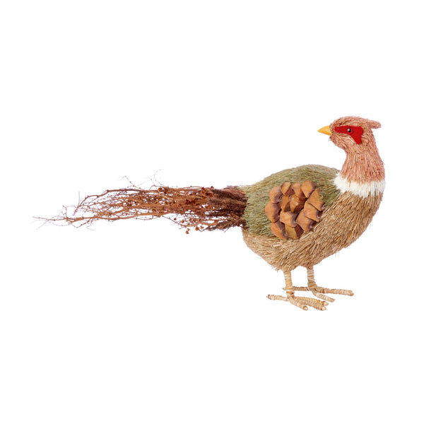 Premier Rattan 26.5cm Decorative Ornament - Pheasant