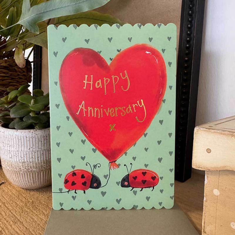 Alex Clark Doodles Card - Anniversary - Love Bugs
