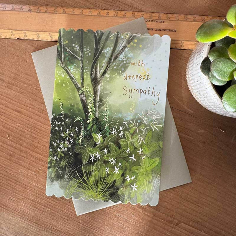 Alex Clark Doodles Card - Sympathy - Woodland Flowers