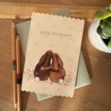 Alex Clark Doodles Card - Anniversary - Rabbit Meadow