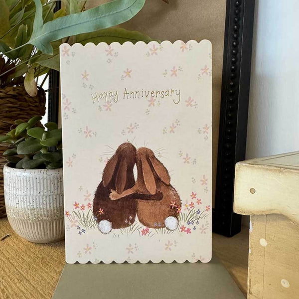 Alex Clark Doodles Card - Anniversary - Rabbit Meadow