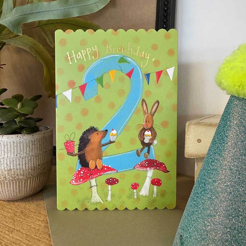 Alex Clark Doodles 2nd Birthday Card