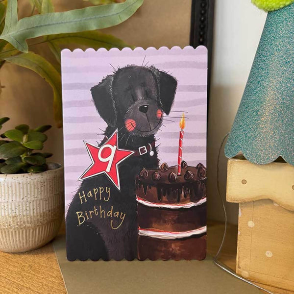 Alex Clark Doodles 9th Birthday Card