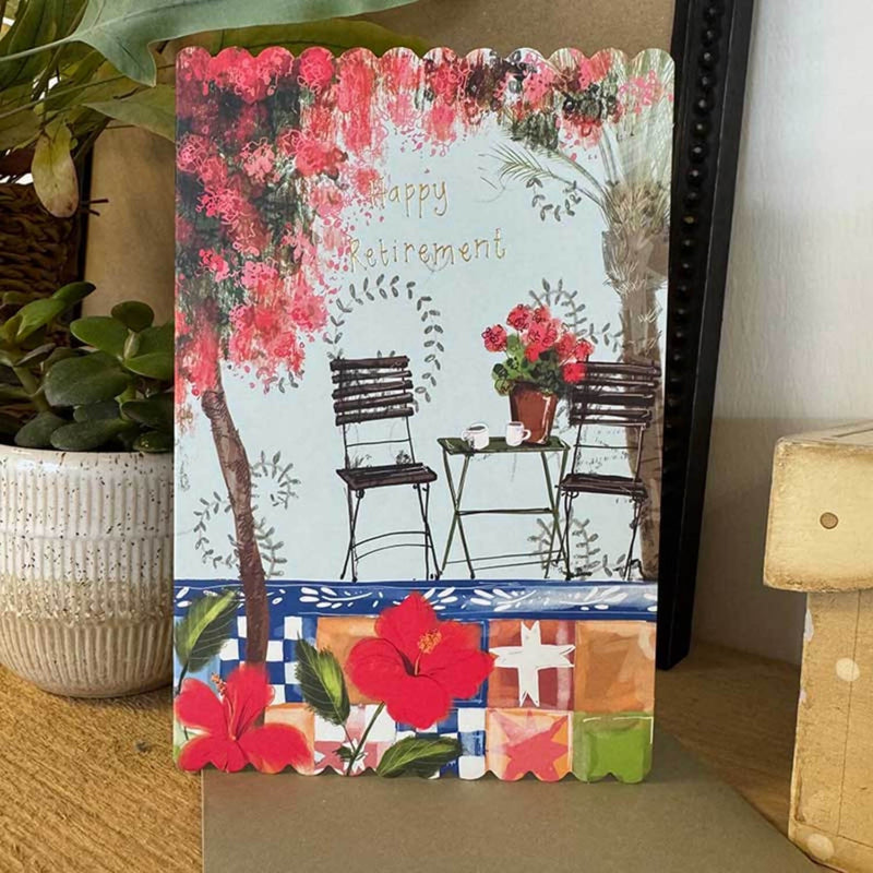 Alex Clark Doodles Card - Retirement - Patio