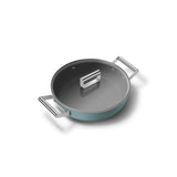 Smeg Cookware 28cm Non-Stick Ceramic Coated Shallow Casserole - Matte Emerald Green