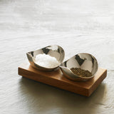 Robert Welch Drift Pinch Pot Set with Walnut Base